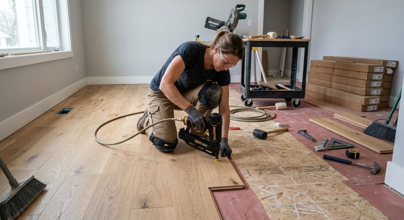 Hardwood Floor Installation in Pewaukee, WI