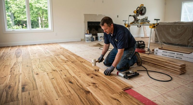 Hickory Floor Installation in West Bend, WI