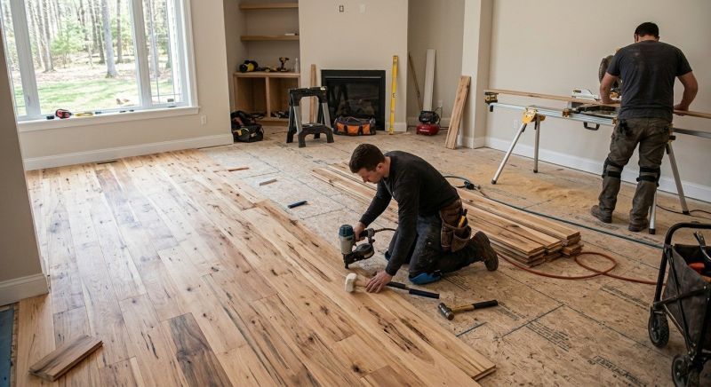 Hickory Floor Installation in West Bend, WI
