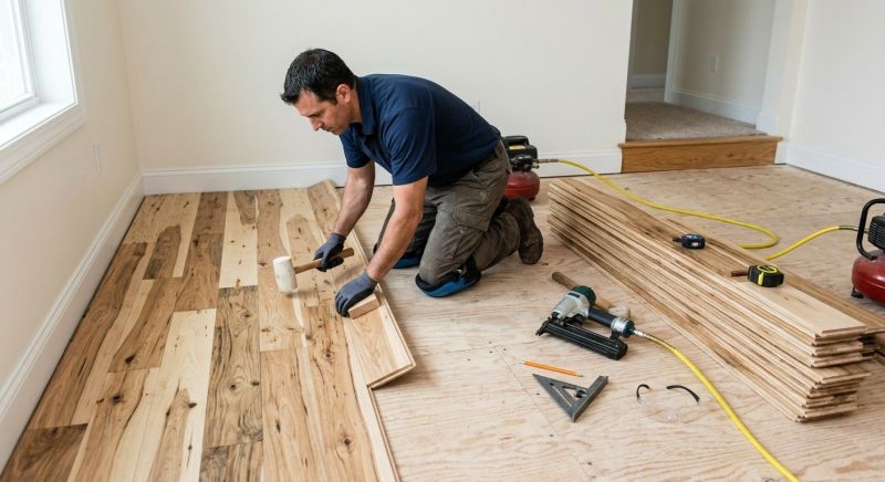 Hickory Floor Installation in West Bend, WI