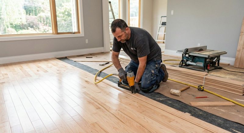 Maple Flooring Installation in Hartford, WI