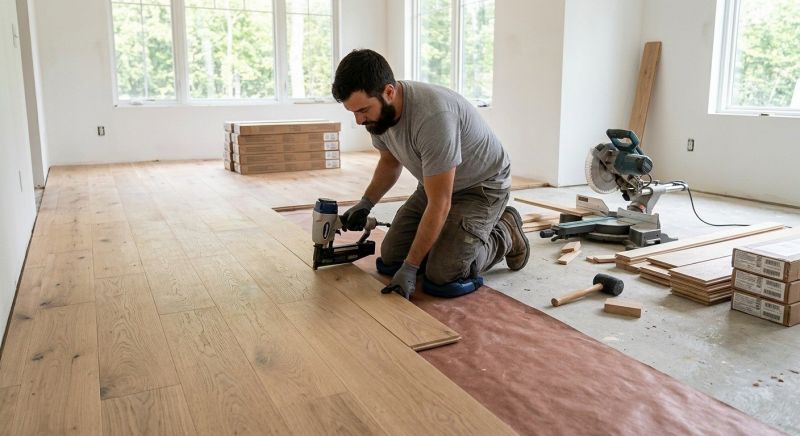 Oak Floor Installation in Hartford, WI