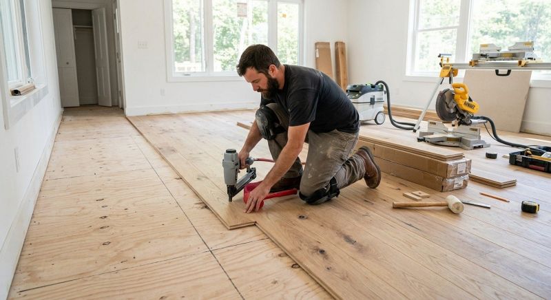Oak Floor Installation in Lomira, WI