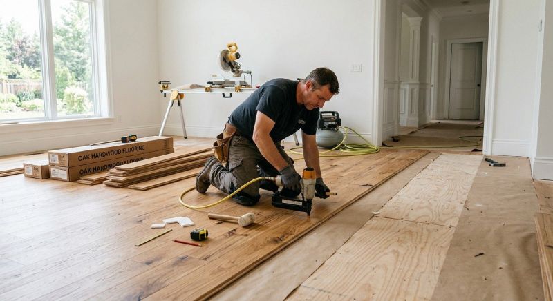 Oak Floor Installation in Mequon, WI