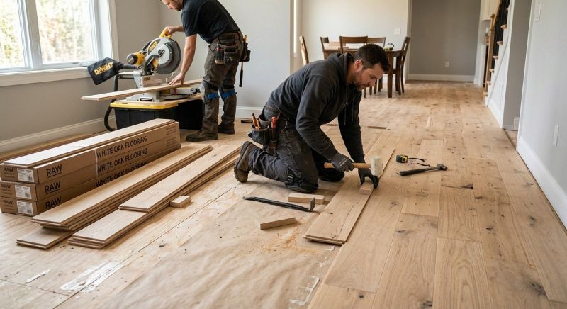 Oak Floor Installation in Richfield, WI