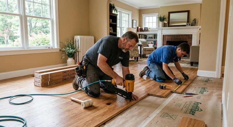 Oak Floor Installation in Richfield, WI