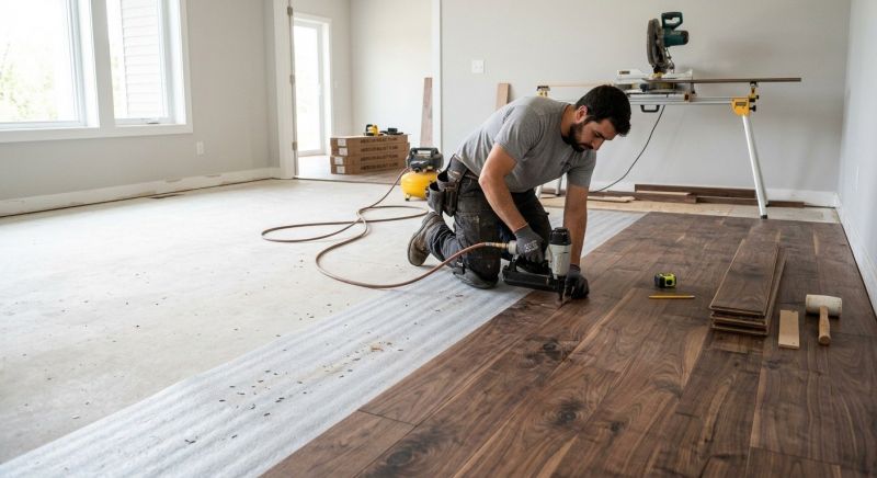 Walnut Flooring Installation in West Bend, WI