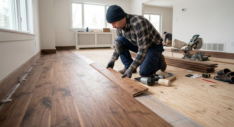 Walnut Flooring Installation in West Bend, WI