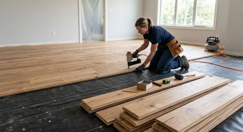 Wide Plank Floor Installation in West Bend, WI
