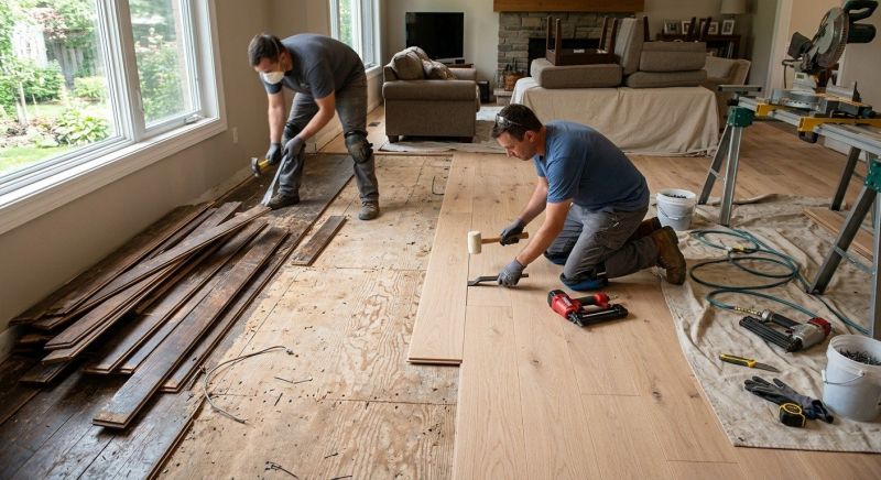 Wood Floor Replacement in Belgium, WI
