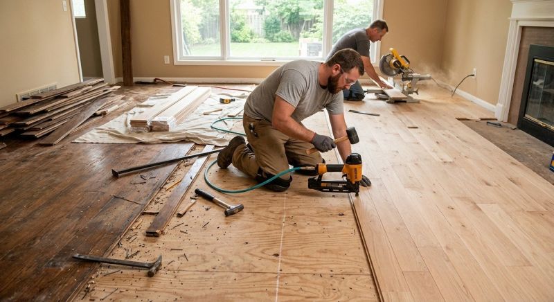 Wood Floor Replacement in Pewaukee, WI