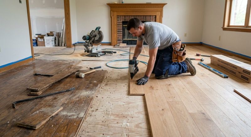 Wood Floor Replacement in Slinger, WI